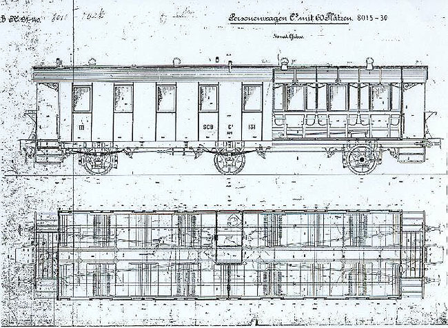 Planskizze der ersten Serie C 3 130 - 139, 167 - 180 und 191 - 196 (Plan HW Olten)