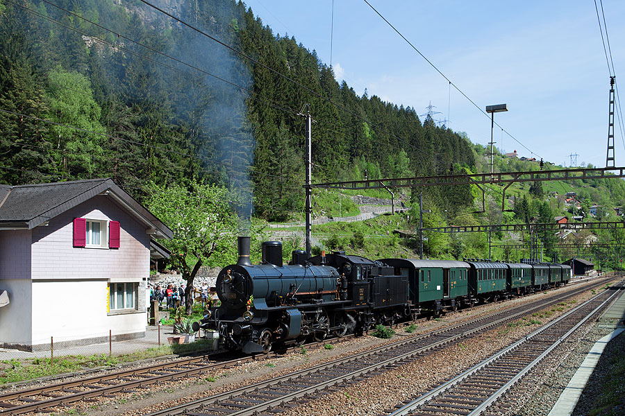 Für eine Geburtstagsfahrt kam der C 5906 bis an den Gotthard.