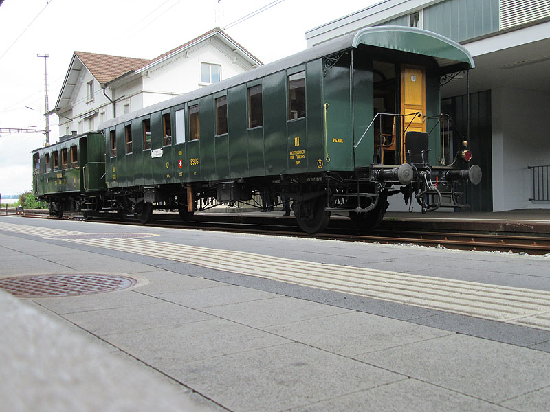 Unterwegs auf einer Sonderfahrt mit dem Dampftriebwagen