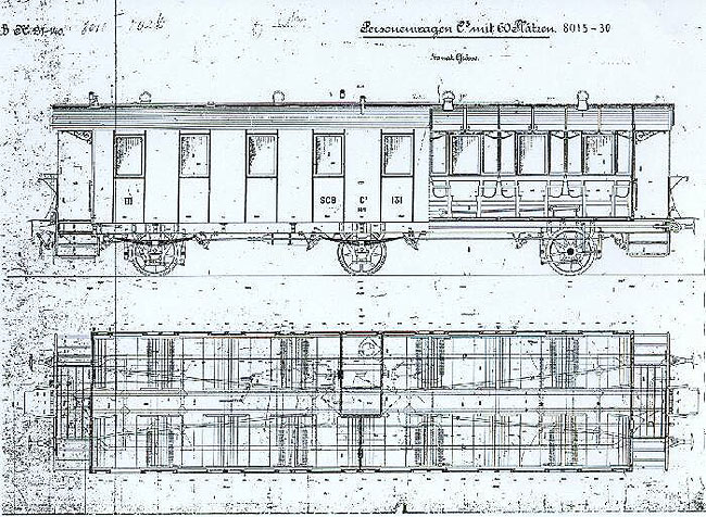 Planskizze der ersten Serie C 3 130 – 139, 167 – 180 und 191 – 196 (Plan HW Olten)