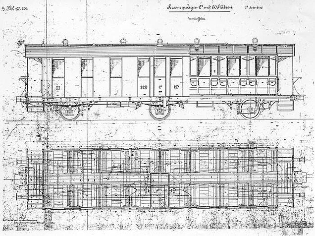 Planskizze der Bauart ab 1897