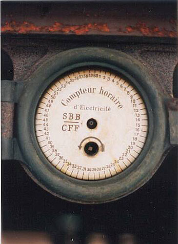 Eine Rarität: Der Compteur horaire d’Electricite.
