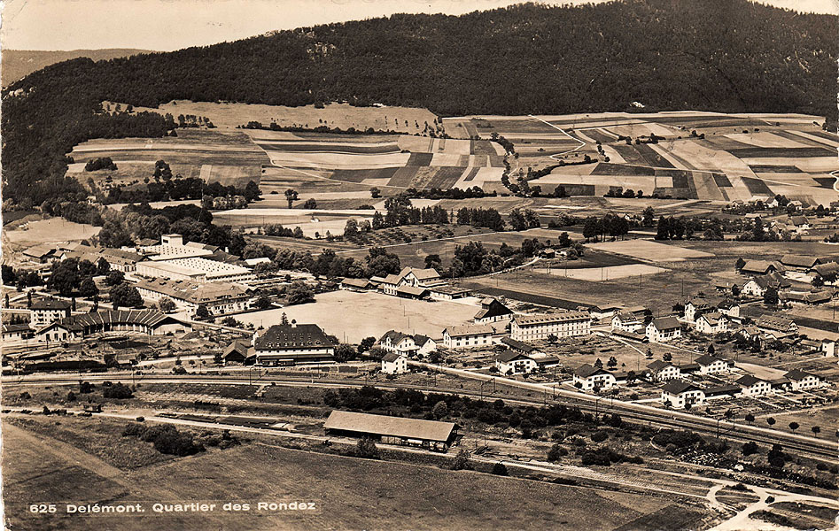 Flugaufnahme des Quartier des Rondez mit der Rotonde