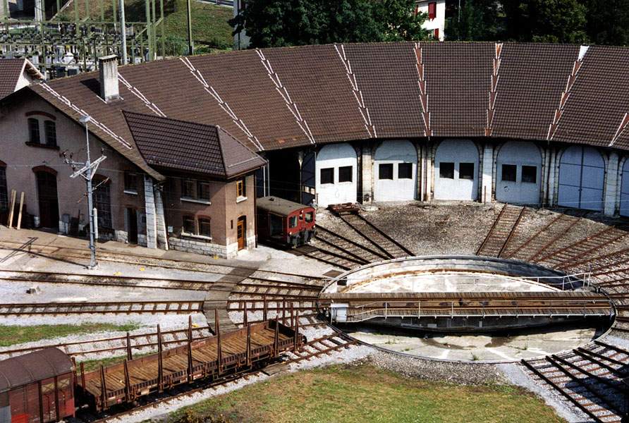 Rotonde Delémont vom Landiturm gesehen