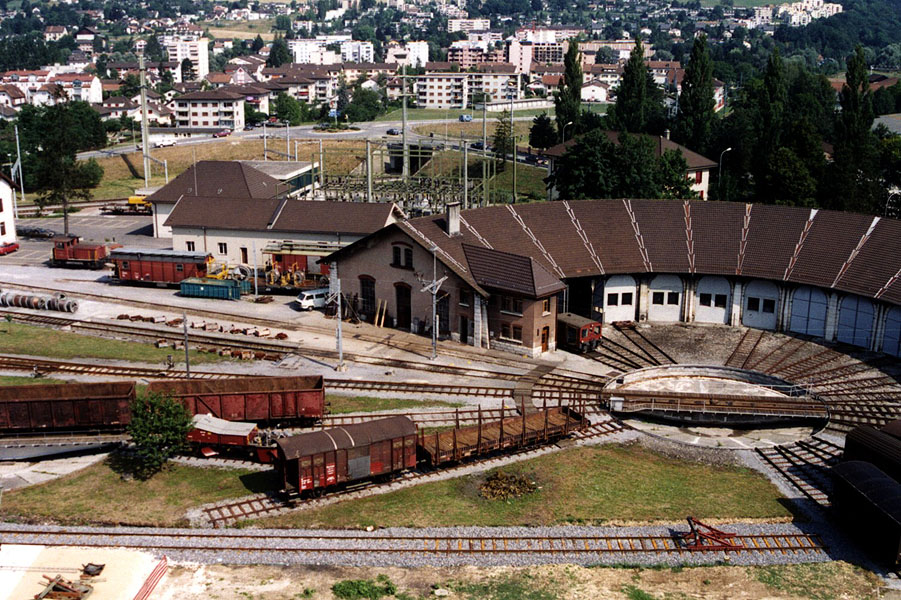 Rotonde Delémont vom Landiturm gesehen